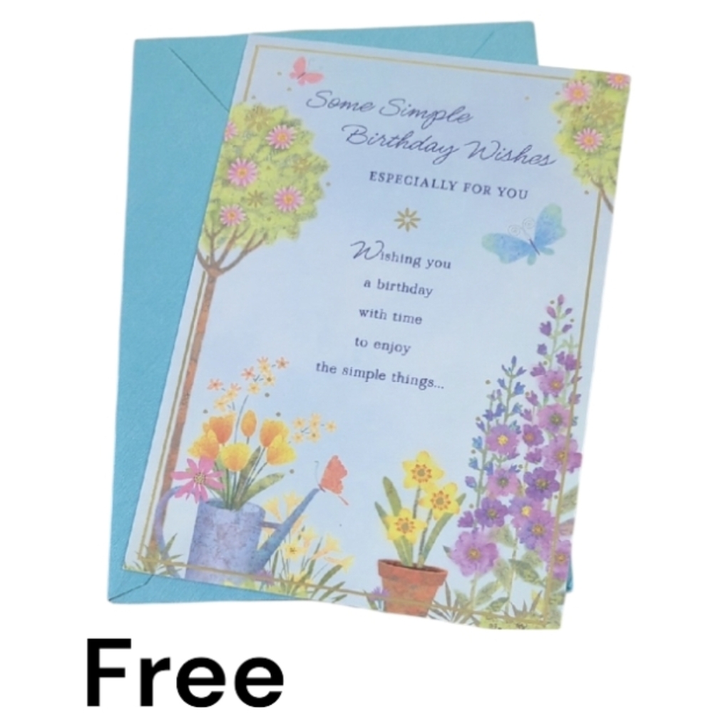 Free With Purchase Floral Birthday Card with Neutral Could Be For Anyone